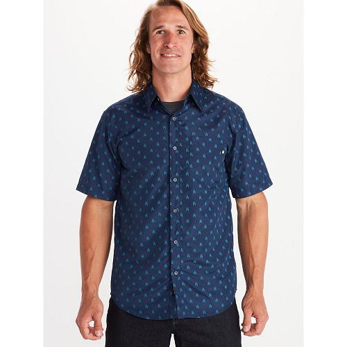 Marmot Clothes Navy NZ - Lykken Shirts Mens NZ6127458